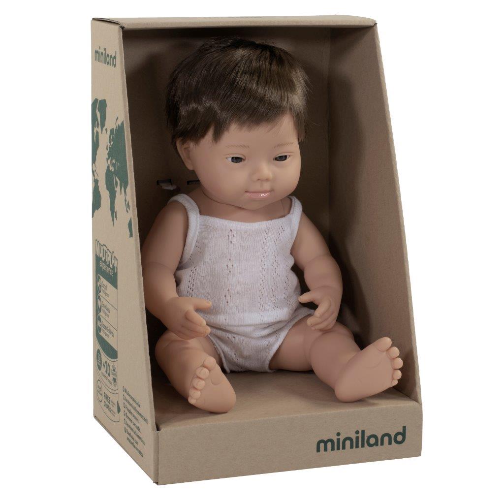 Miniland | Caucasian Boy Down Syndrome - 38cm
