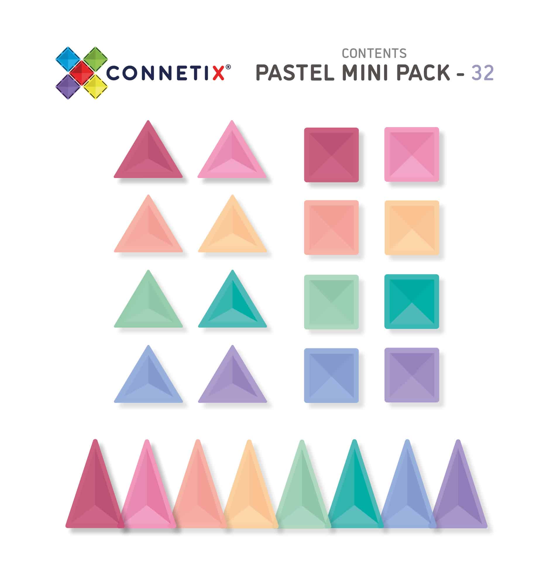 Connetix | Pastel Mini Pack - 32pc