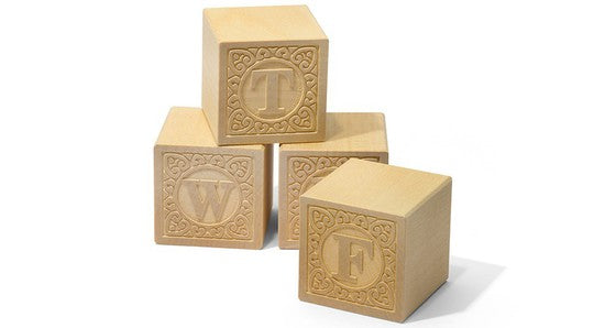 Wooden Blocks | Natural Uppercase ABC - 14 pc