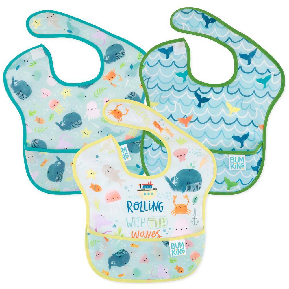 Bumkins | Super Bib - Rolling with the Waves 3pk