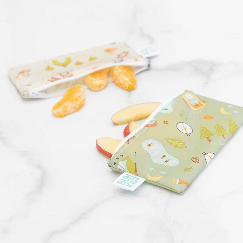 Bumkins | Small Snack Bag - Happy Campers 2pk
