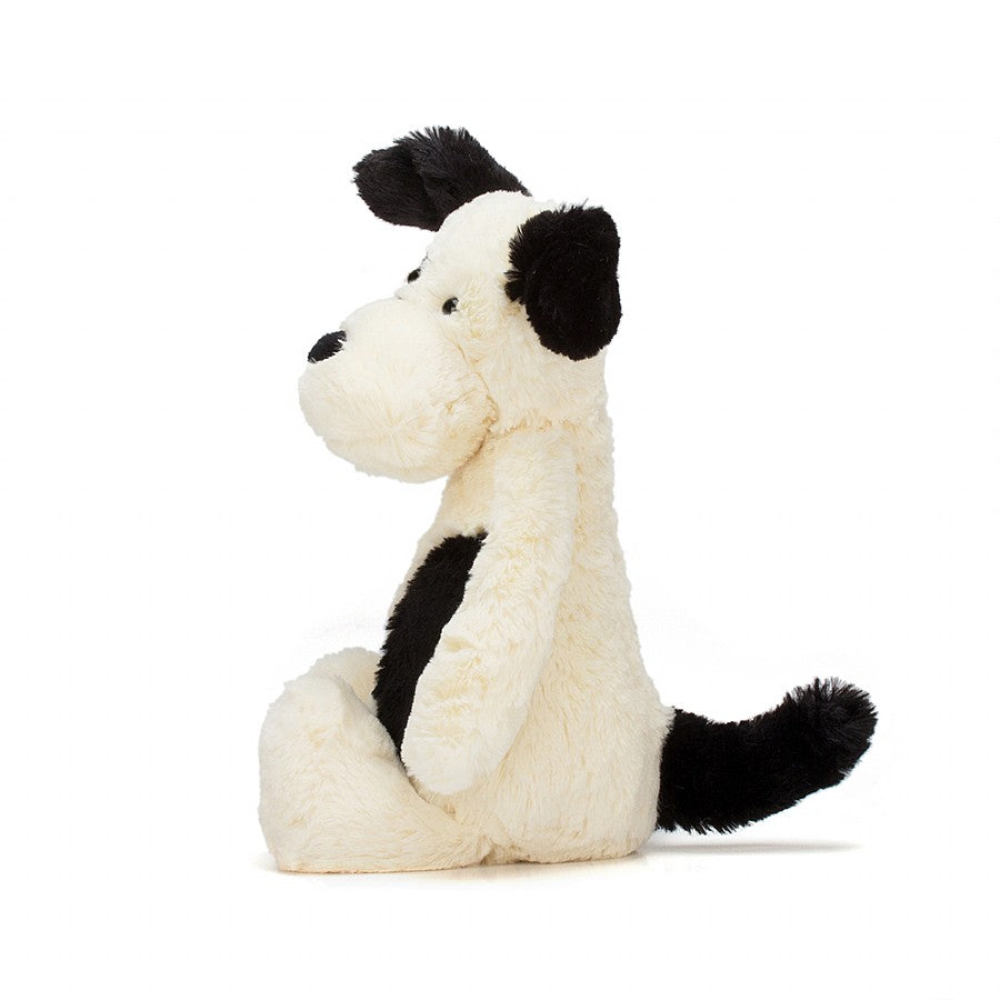 Jellycat | Bashful Black & Cream Puppy - Medium