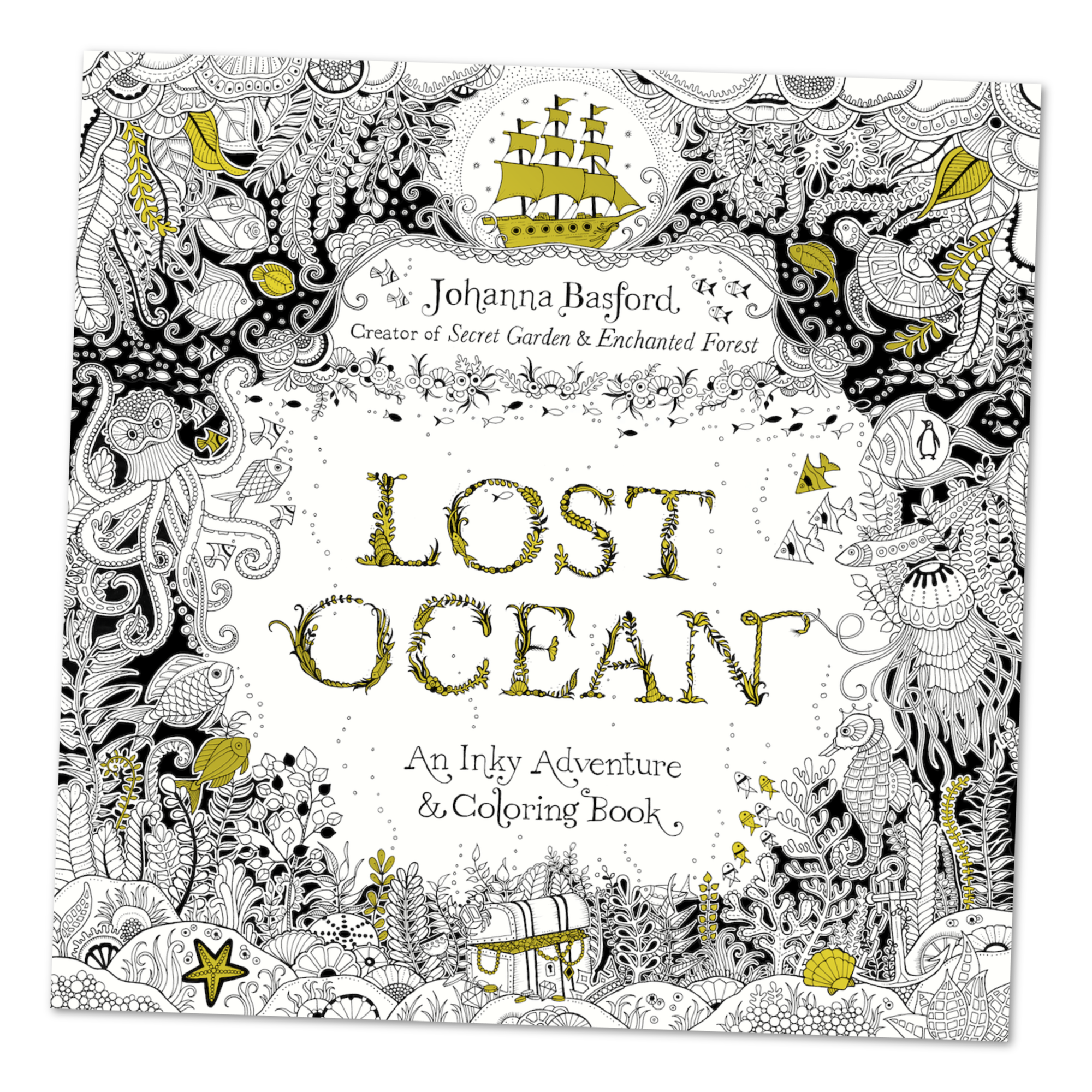 Lost Ocean - An Inky Adventure & Colouring Book For Adults