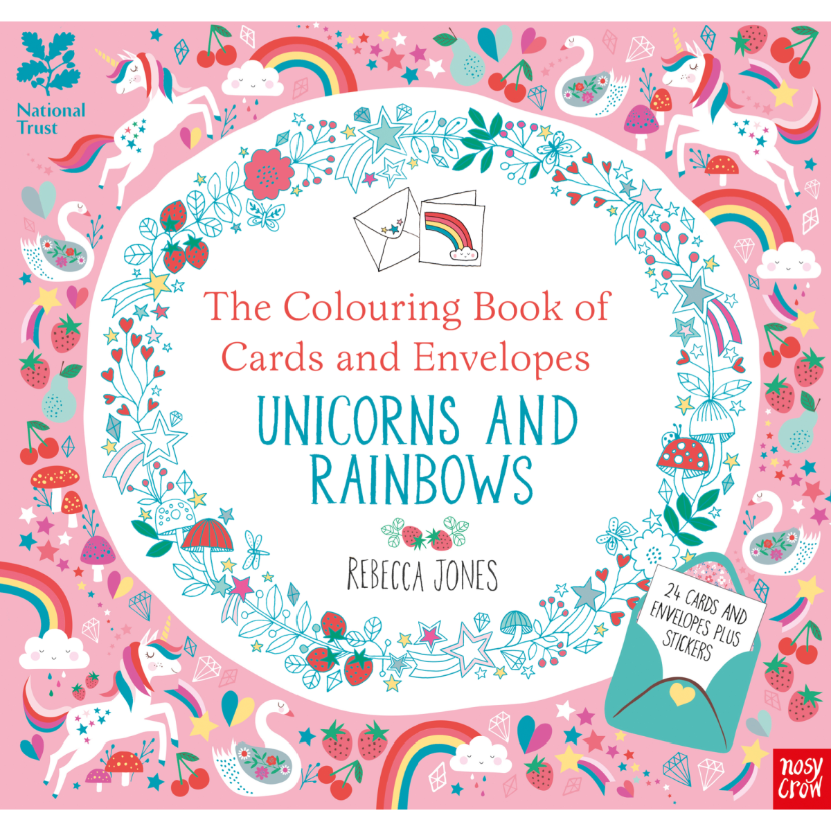 Colouring Cards and Envelopes - Unicorns and Rainbows