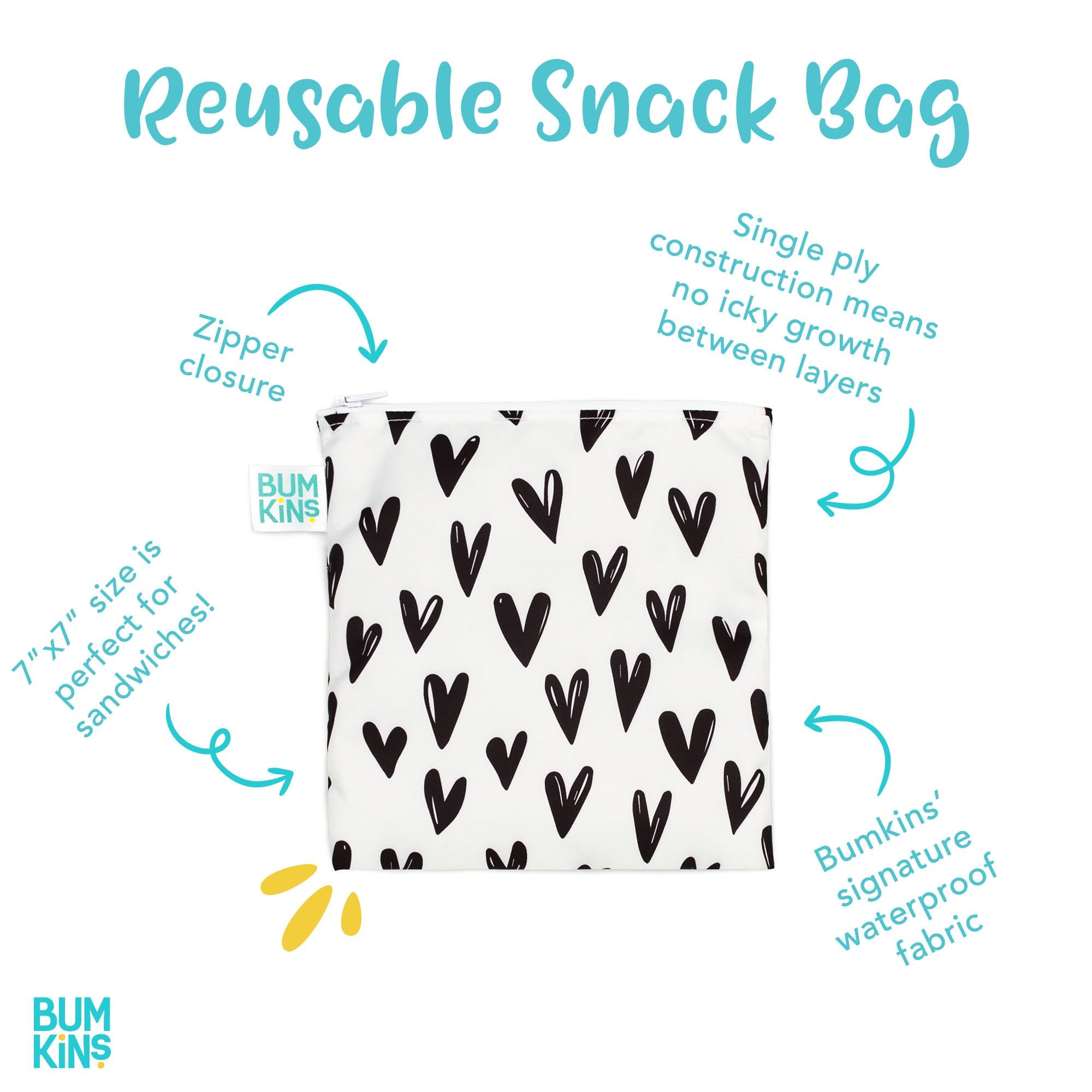 Bumkins | Large Snack Bag - Blue Tropic