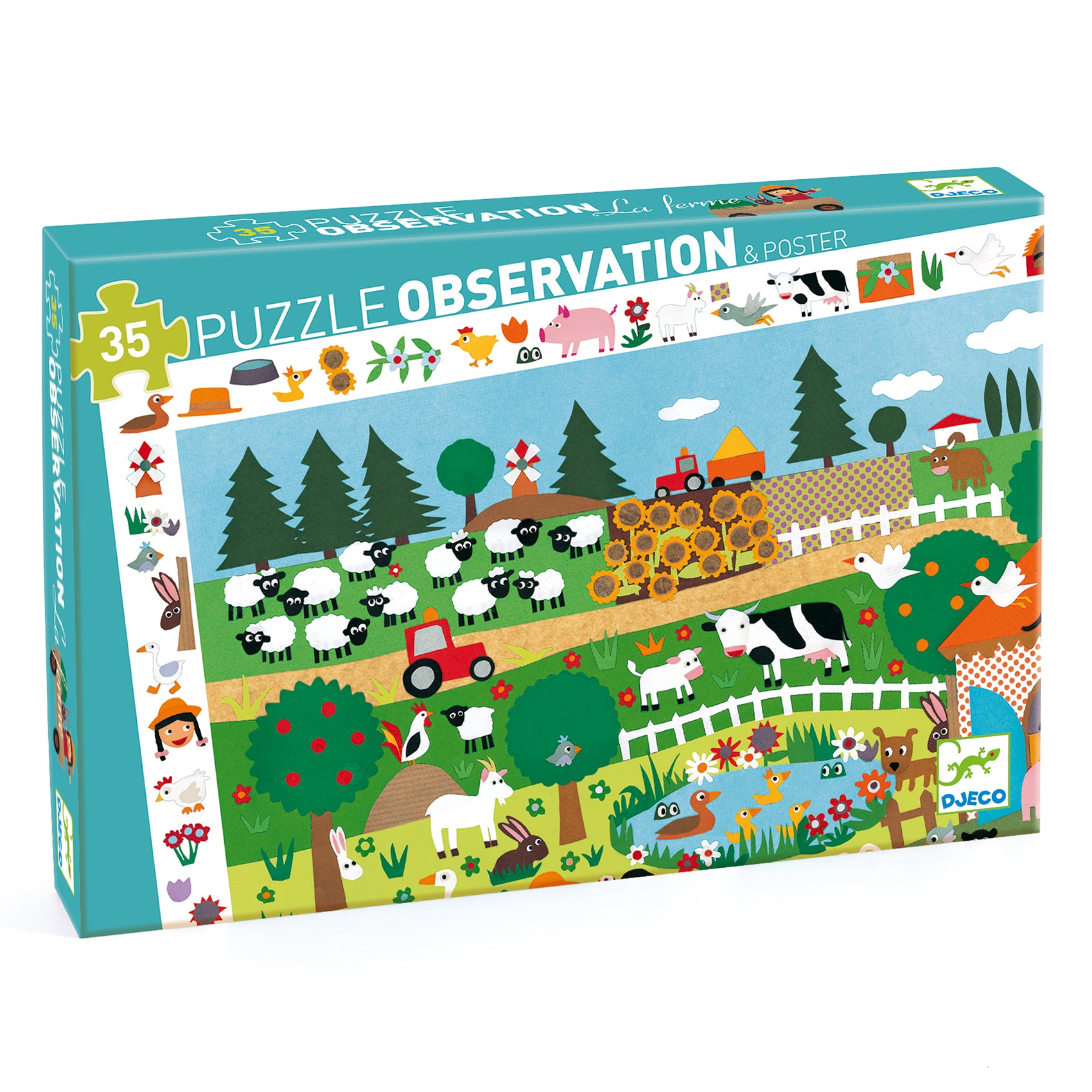 Djeco | Puzzle Observation - Farm 35pc