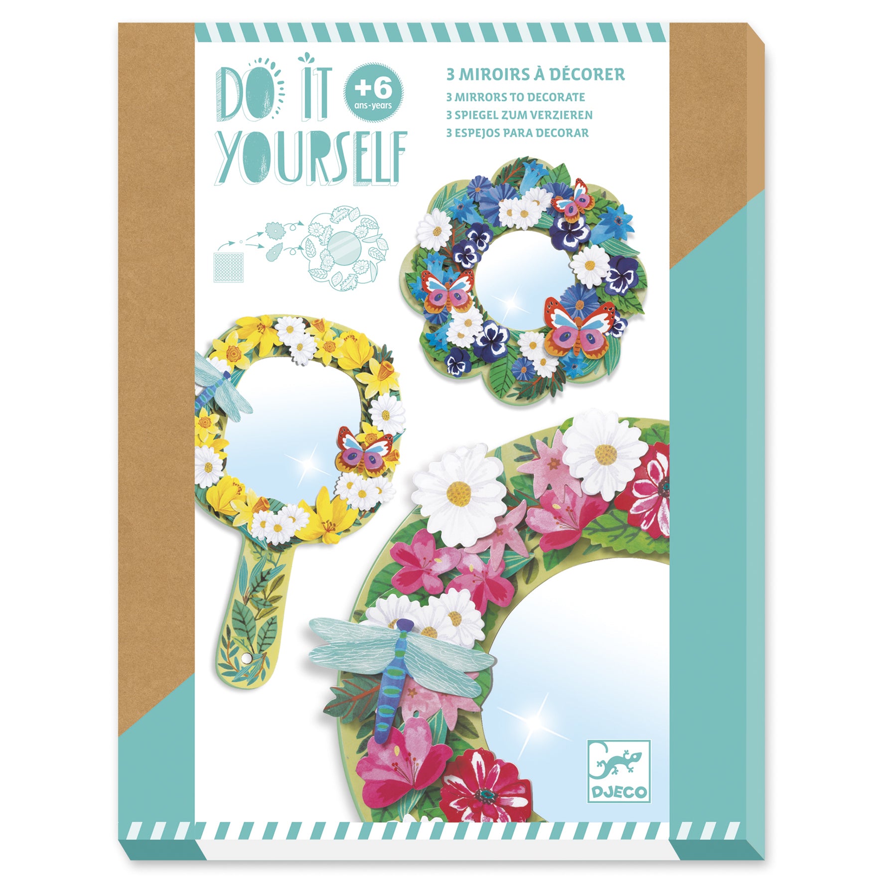 Djeco | DIY Kit - Mirrors - Pretty Flowers