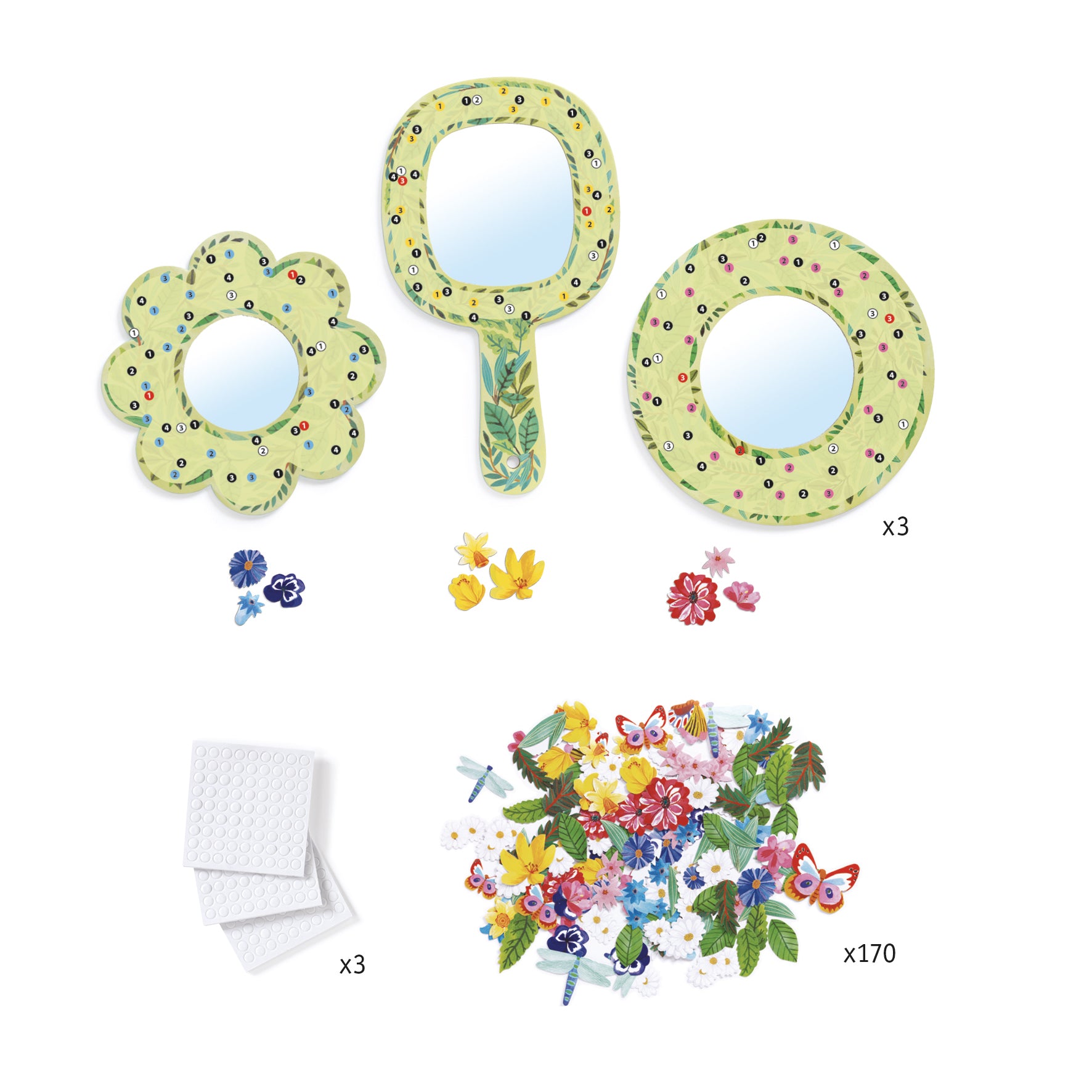 Djeco | DIY Kit - Mirrors - Pretty Flowers