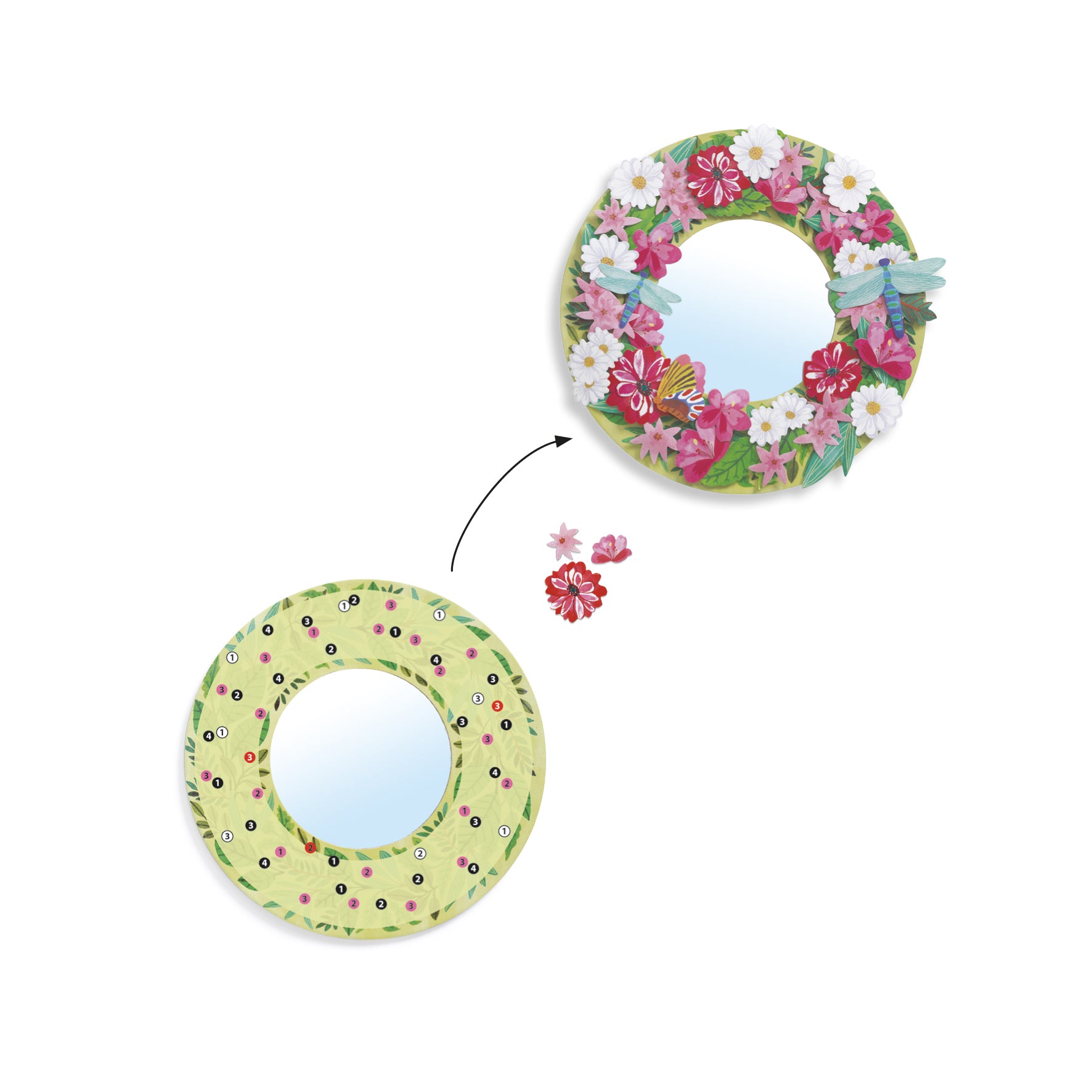 Djeco | DIY Kit - Mirrors - Pretty Flowers