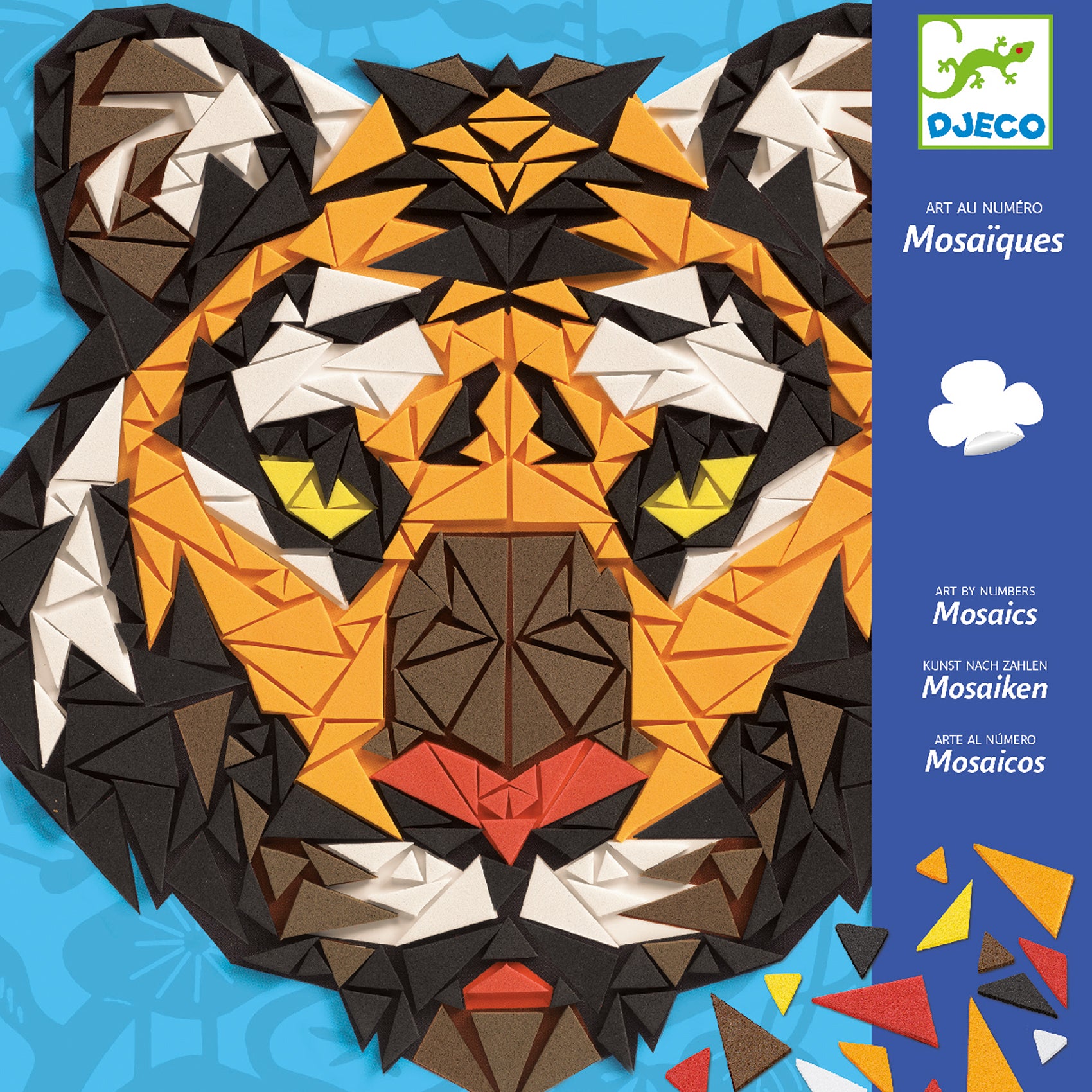 Djeco | Art By Number Mosaic Kit - Jungle Animals