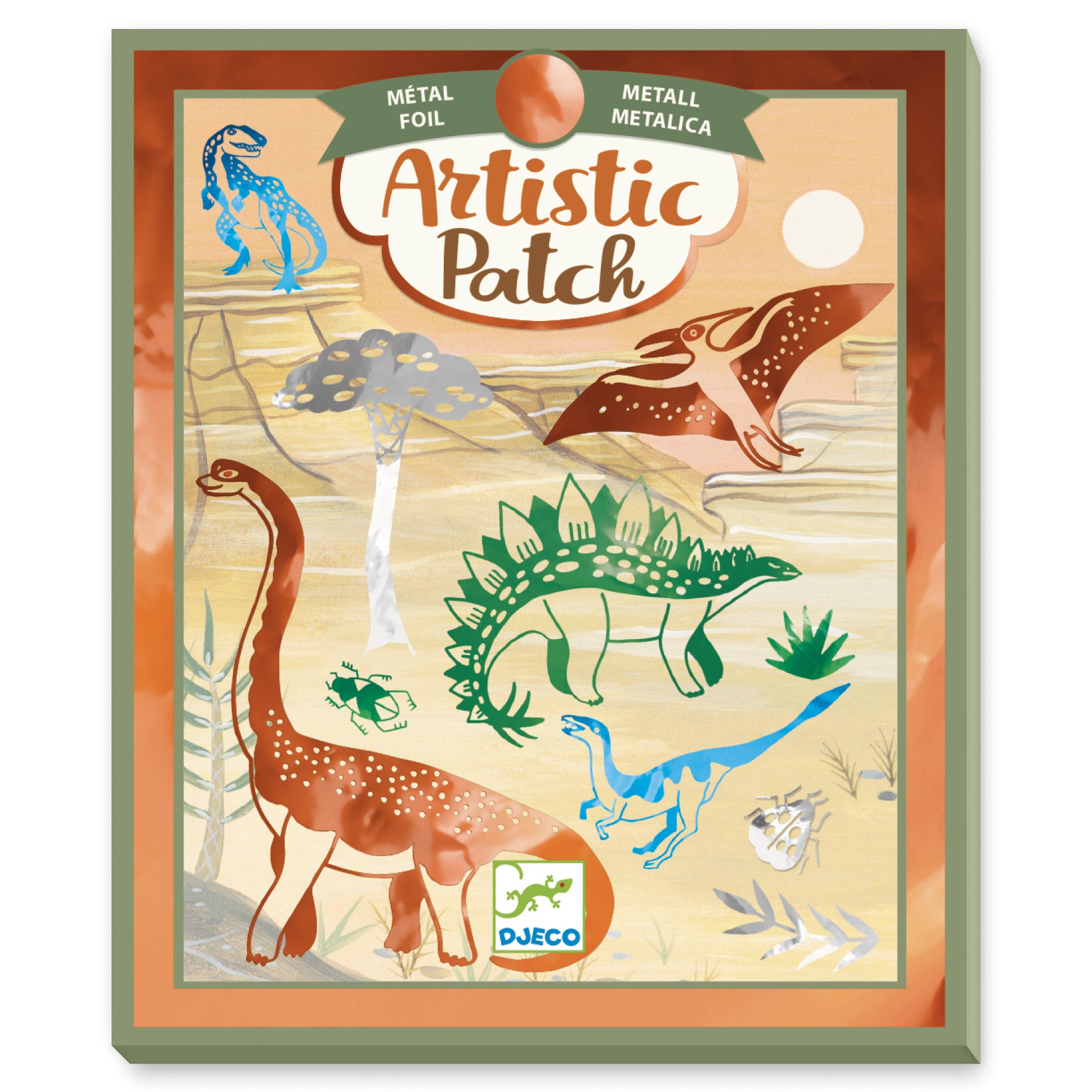 Djeco | Artistic Patch - Foil Art Dinosaurs