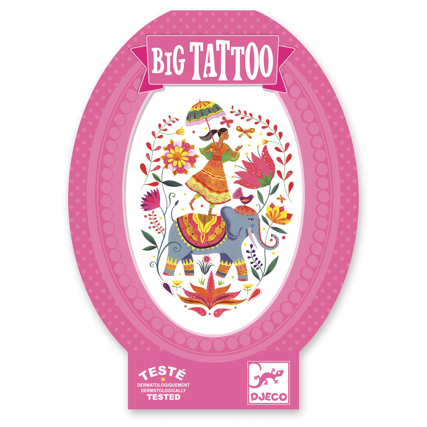 Djeco | Big Tattoo - Glitter Rose India