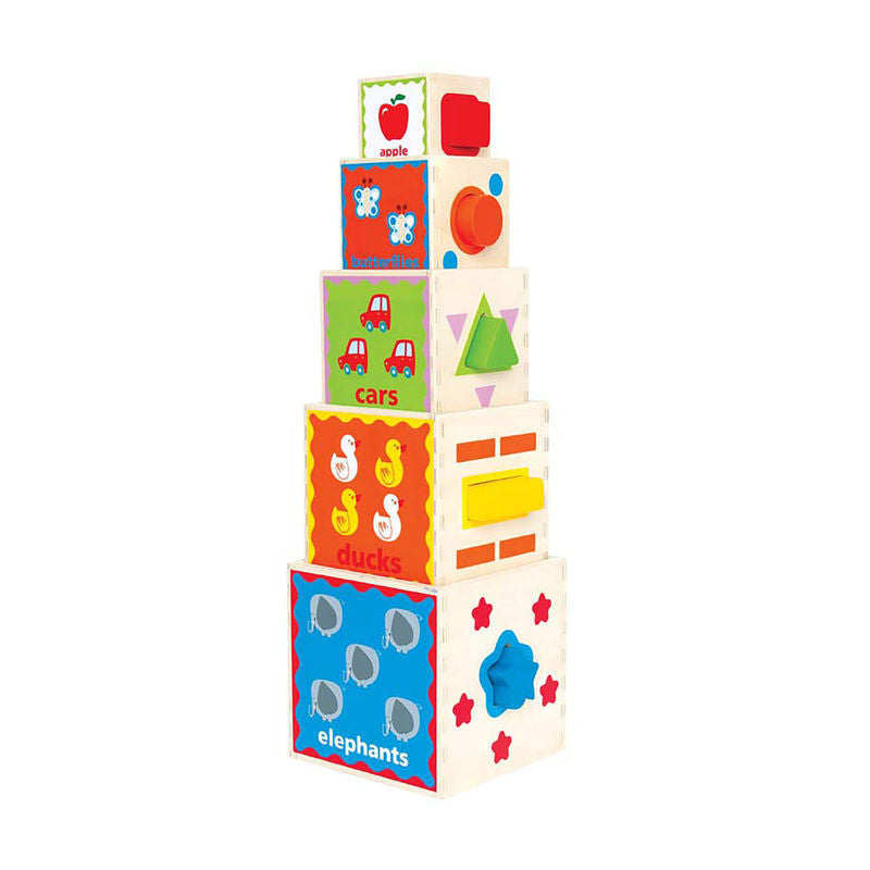 Hape | Pyramid of Play - Stacking Blocks