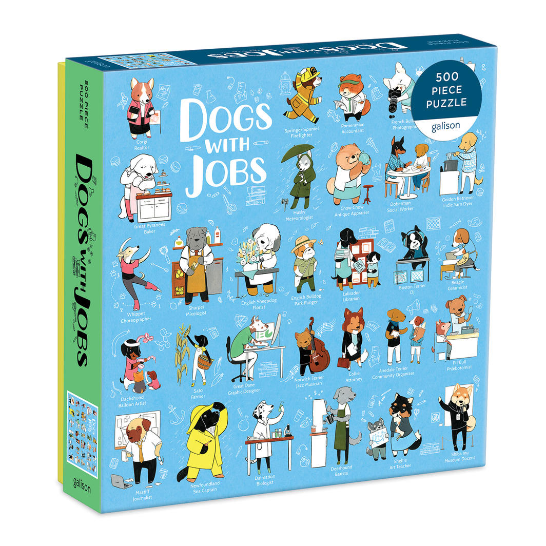 Galison | 500pc  Puzzle - Dogs with Jobs