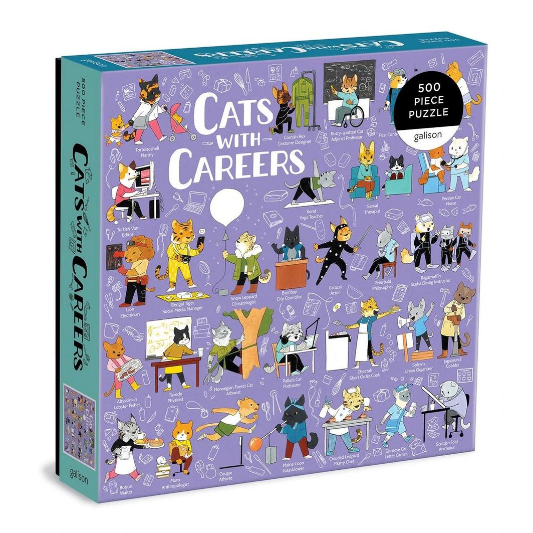 Galison | 500pc Puzzle - Cats with Careers