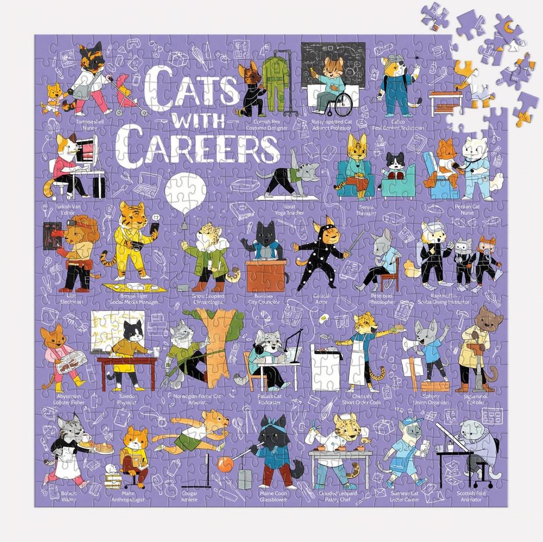 Galison | 500pc Puzzle - Cats with Careers