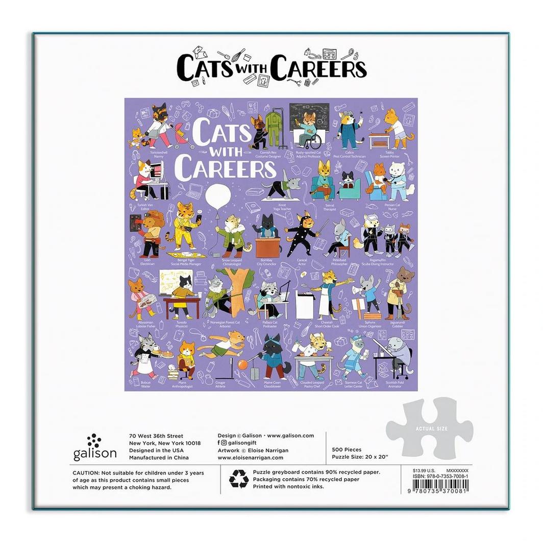 Galison | 500pc Puzzle - Cats with Careers