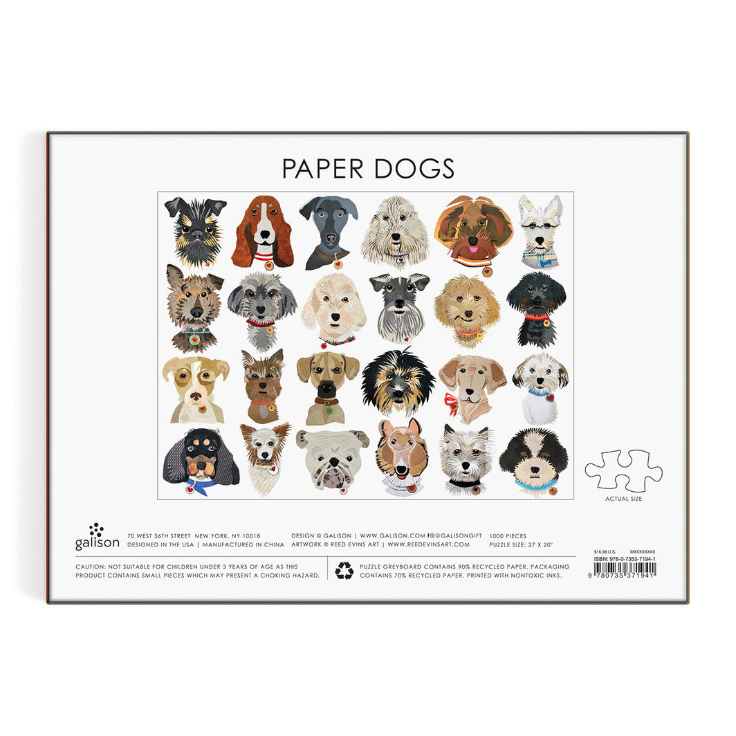 Galison | 1000pc Puzzle - Paper Dogs