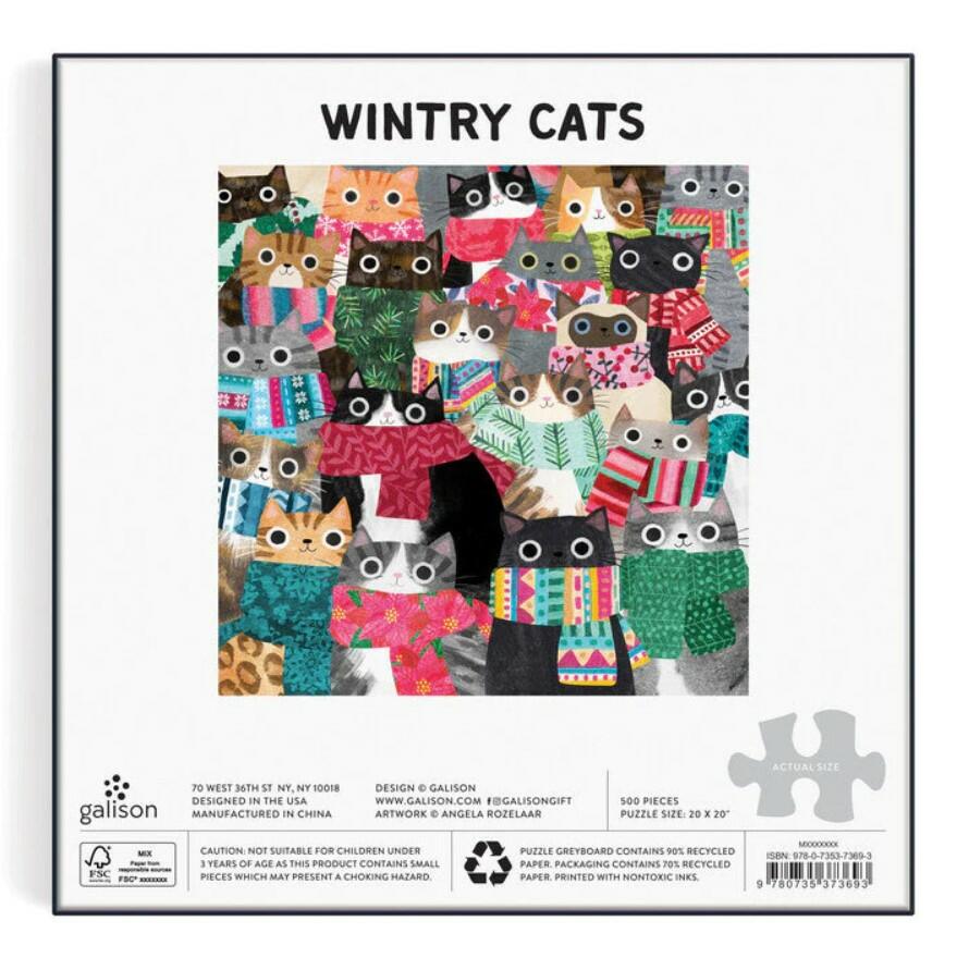 Galison | 500pc  Puzzle - Wintry Cats
