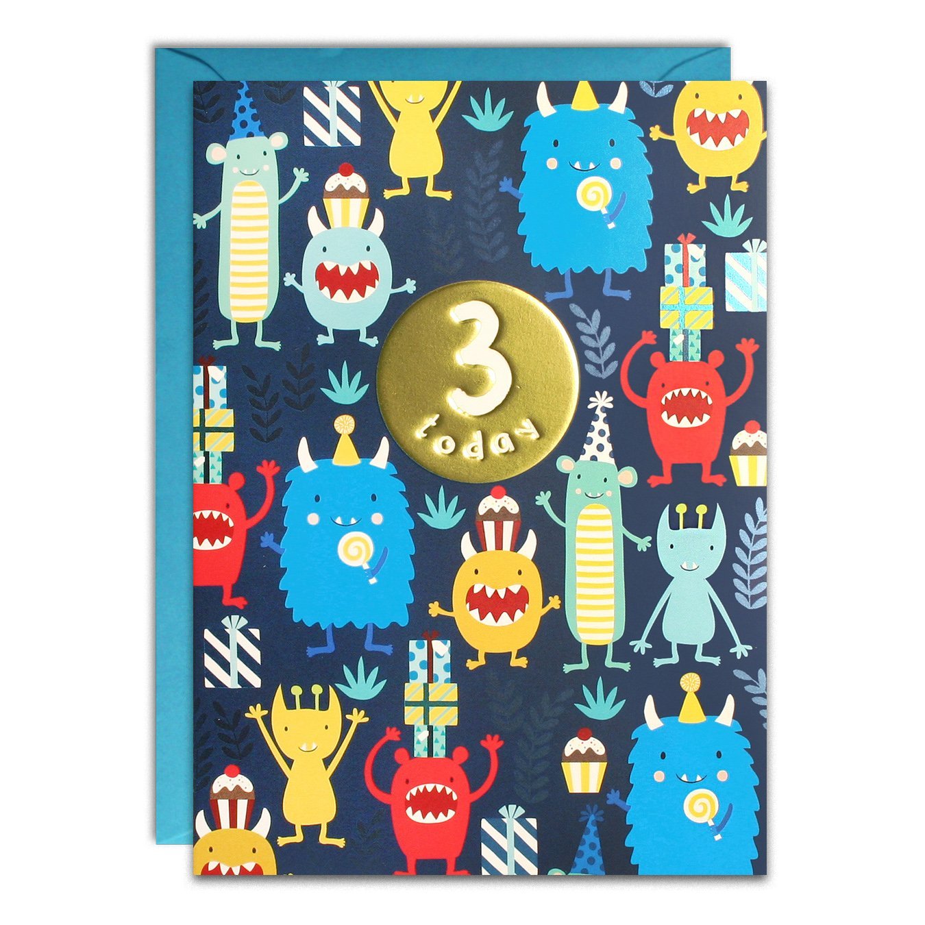 Birthday Card | Age 3 - Monsters