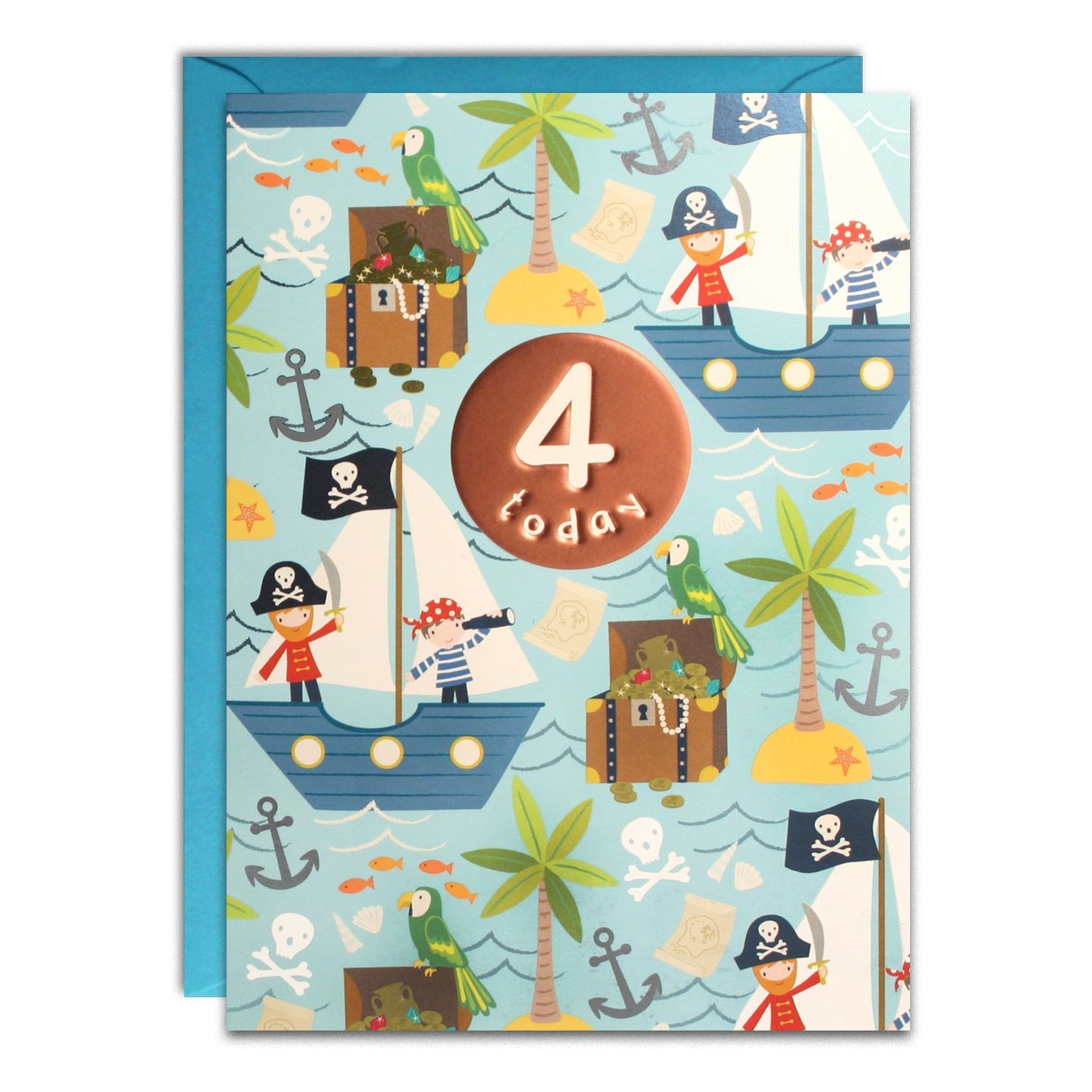 Birthday Card | Age 4 - Pirates