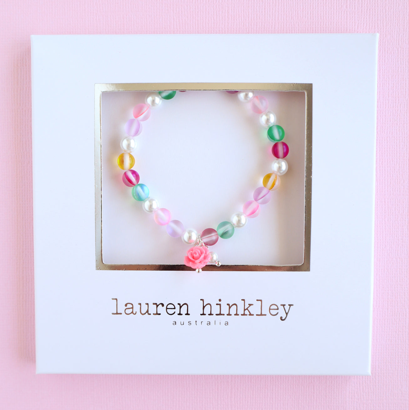 Lauren Hinkley | Petite Fleur Elastic Bracelet - Rose