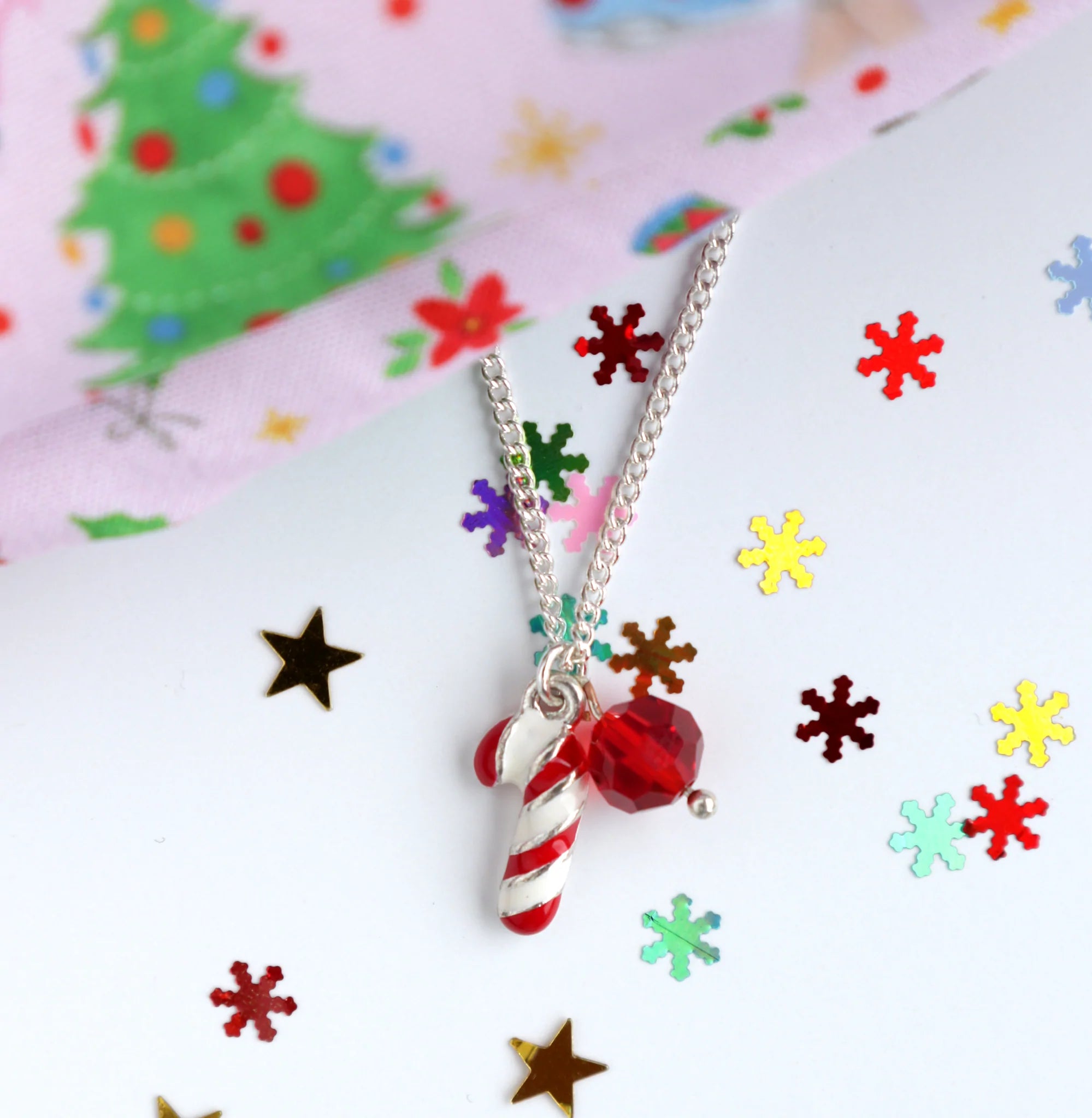 Lauren Hinkley | Candy Cane Christmas Necklace