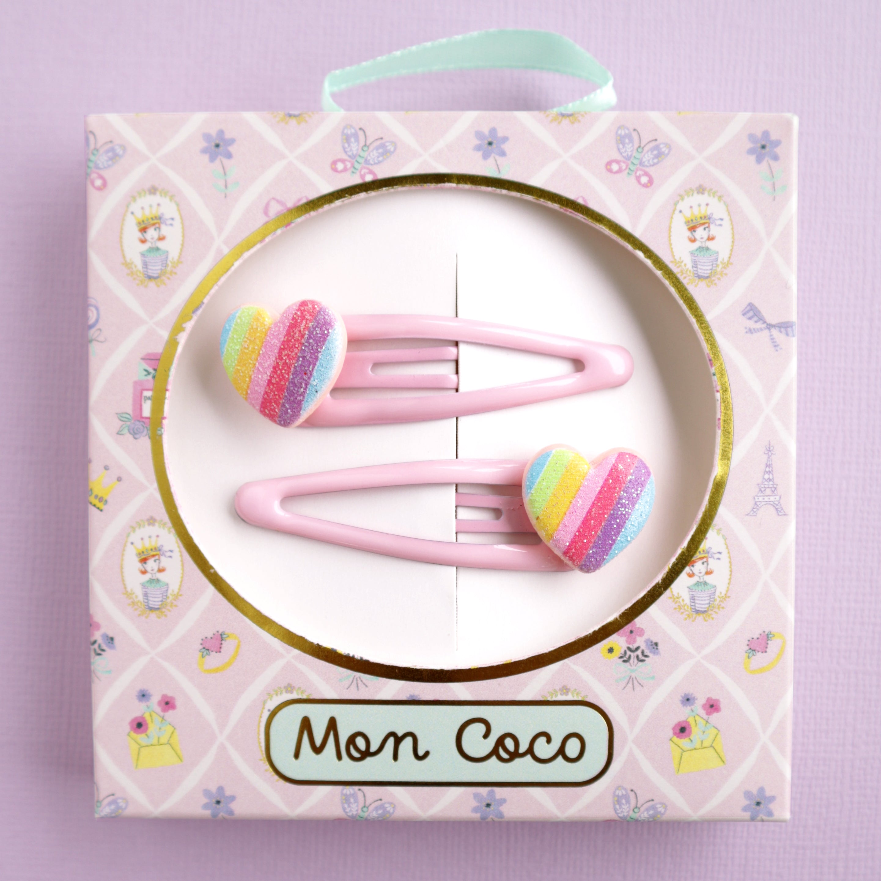 Mon Coco | Hair Clip 2pk - Candy Heart