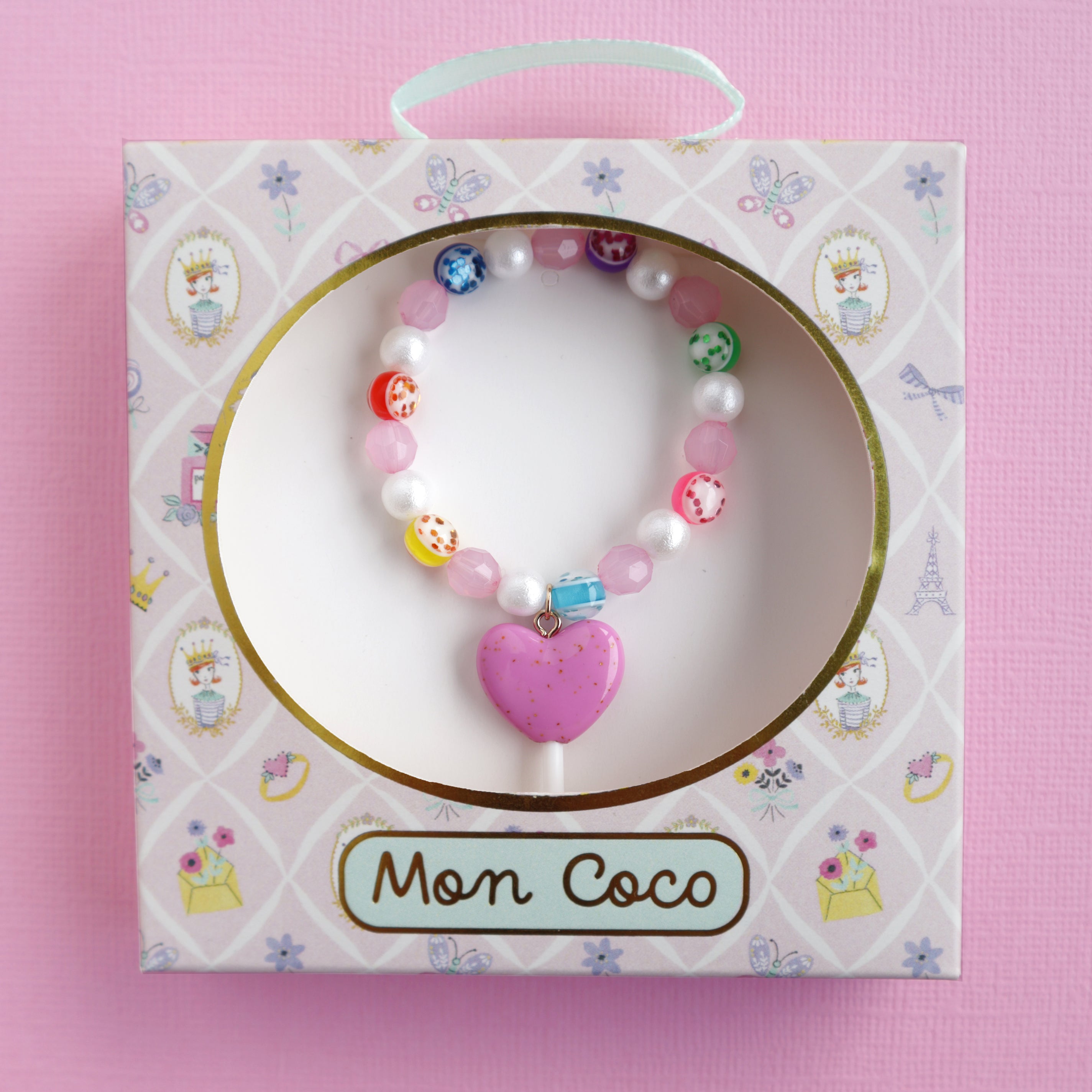 Mon Coco | Stretchy Bracelet - Lollipop Heart