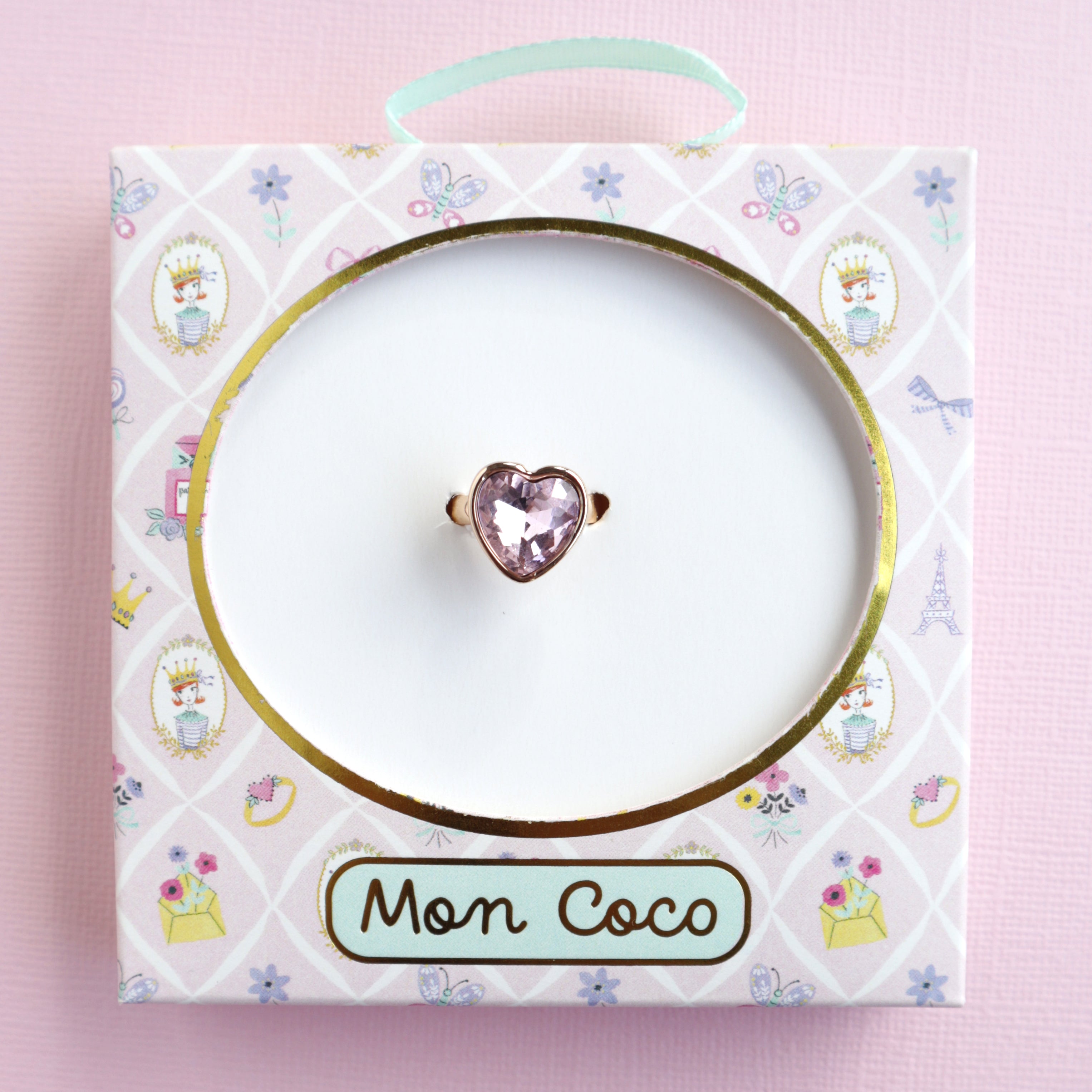 Mon Coco | Adjustable Ring - Gem Heart