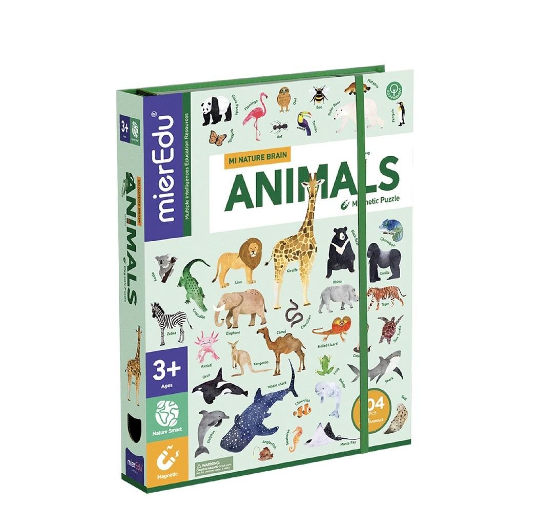mierEdu | Magnetic Puzzle Play Kit - All About Animals Magnetic Puzzle