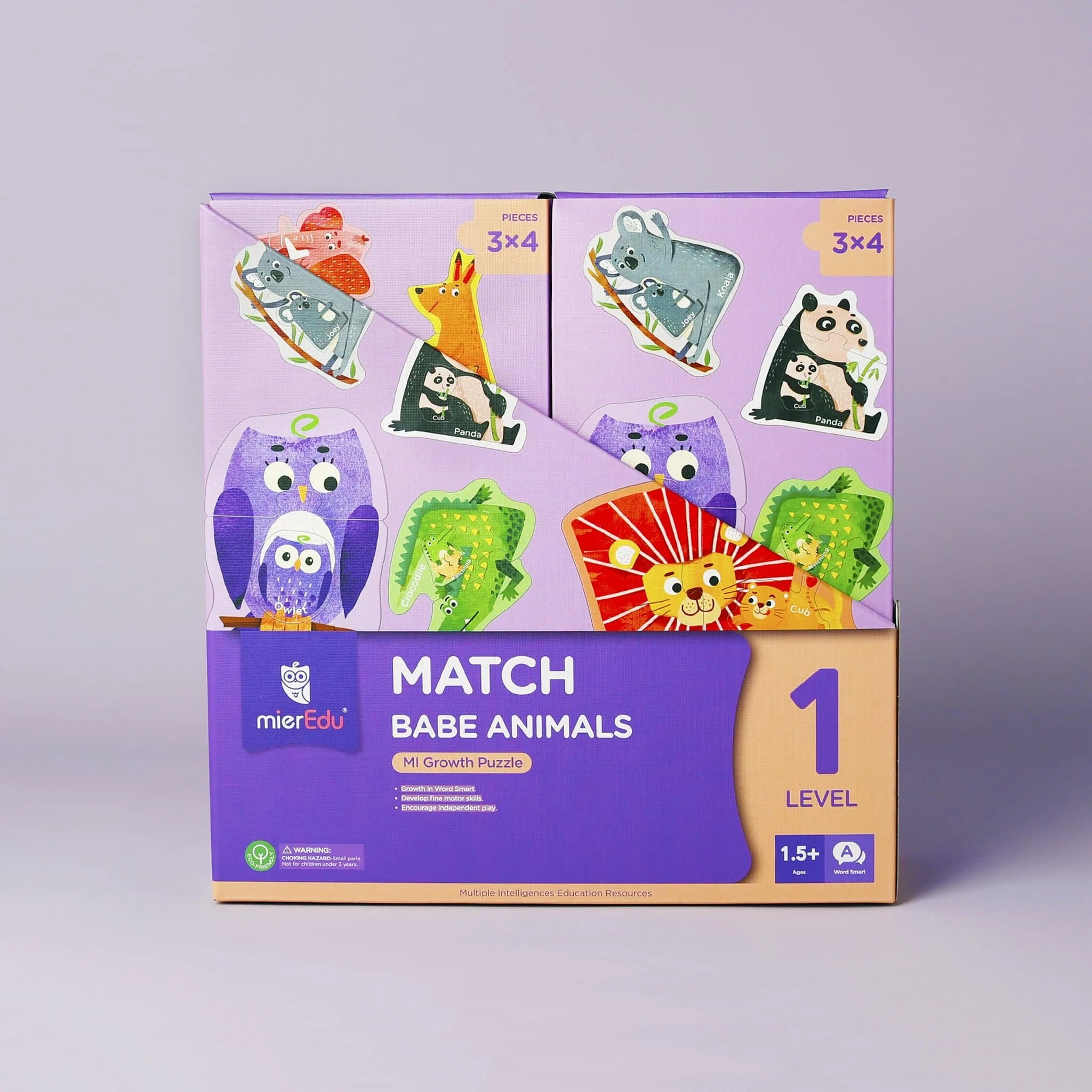 mierEdu | Growth Puzzle L1 - Match Baby Animals