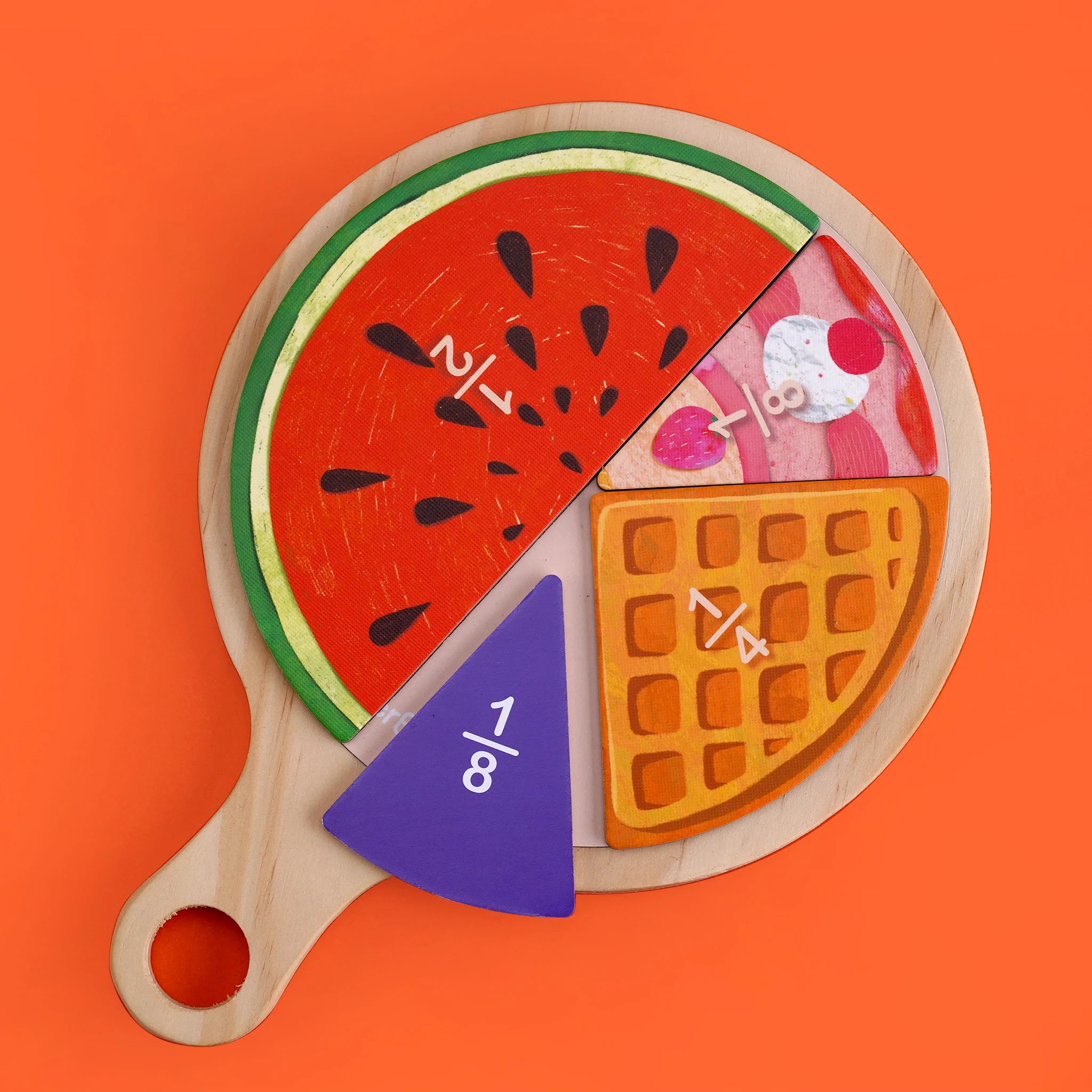 mierEdu | MI Maths Brain - Yummy Food Fraction Board