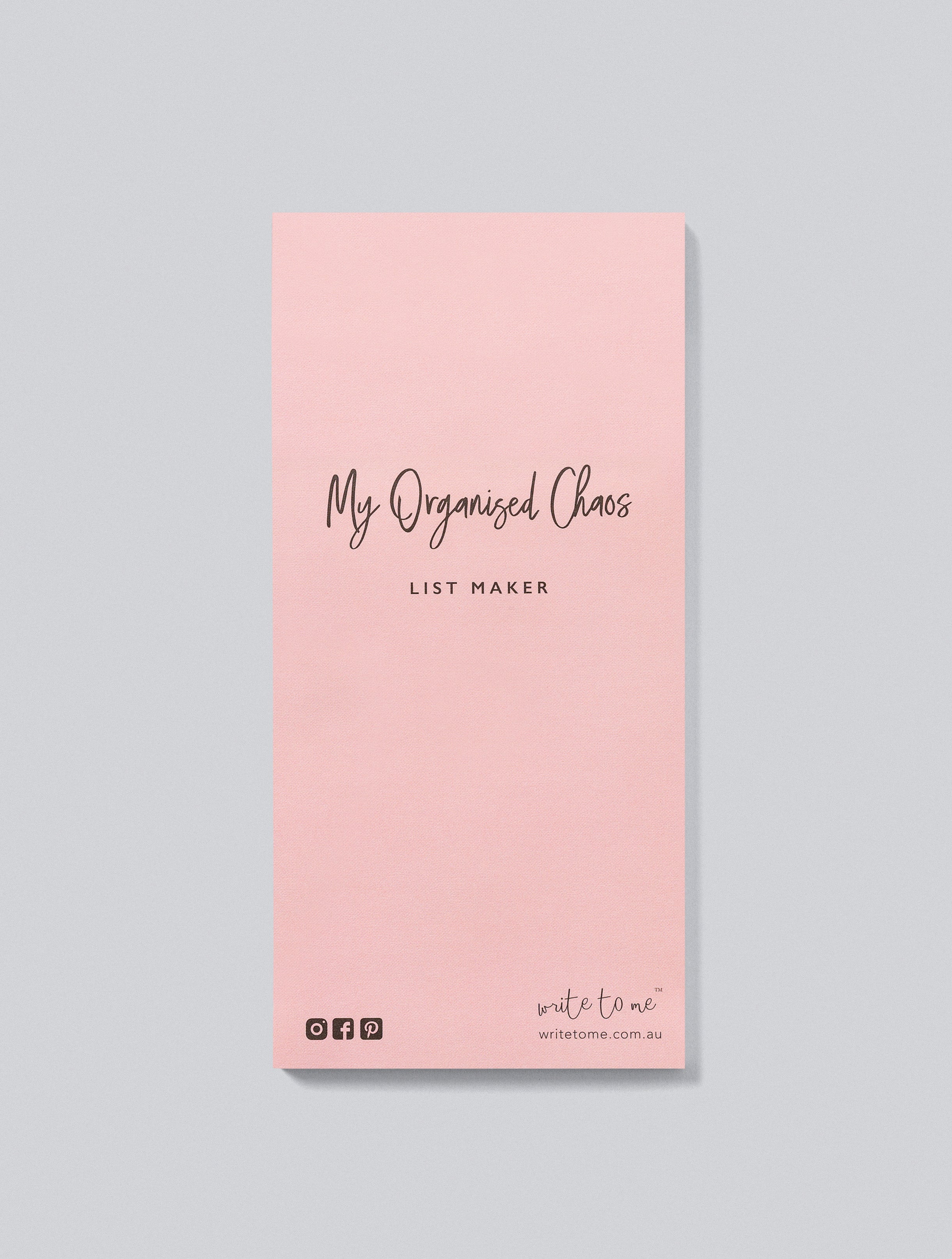 Write to Me | List Maker. My Organised Chaos