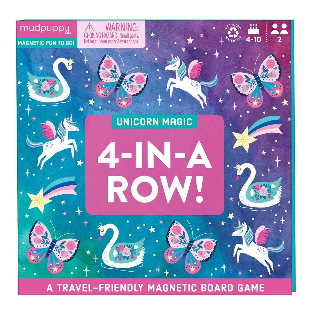 Mud Puppy | Unicorn Magic 4-in-a-Row Magnetic Board Game