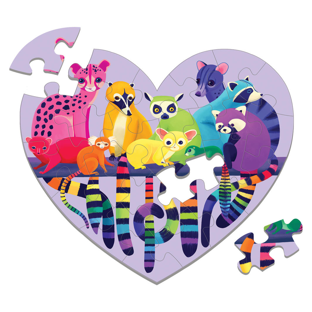 Mud Puppy | Shaped Mini Puzzle - Love in the Wild 24pc