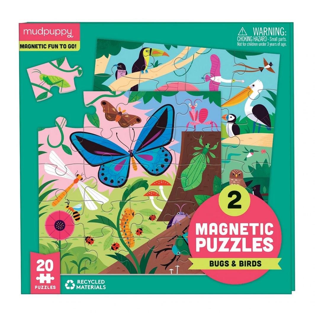 Mud Puppy | Magnetic Puzzle | 2-in-1 - Bugs & Birds