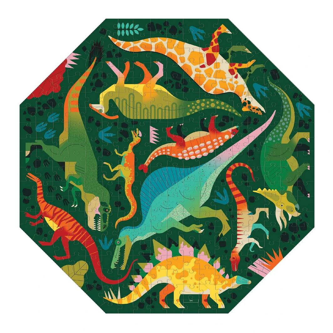 Mud Puppy | Octagon Shaped 300pc Puzzle: Dinosaurs to Scale