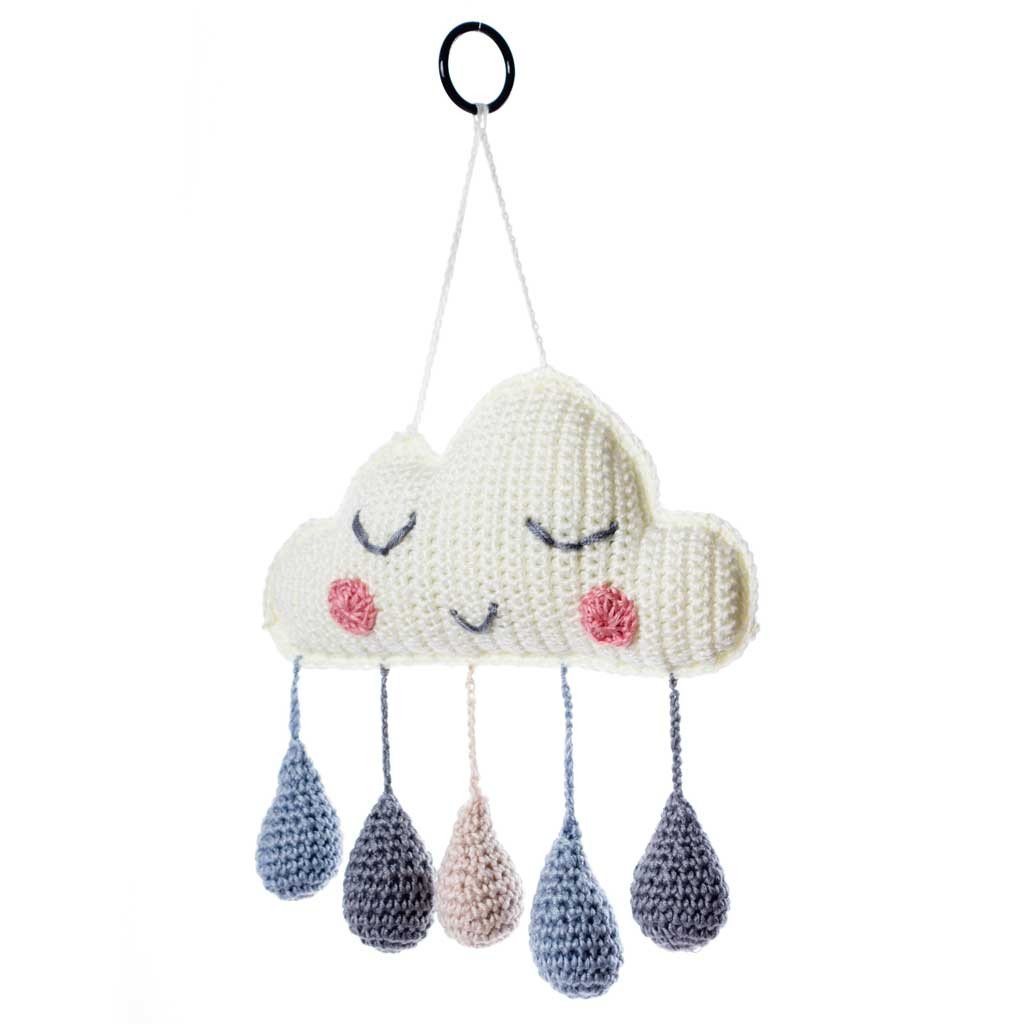 O.B Design | Crocheted Cloud Wall Hanging - Blue