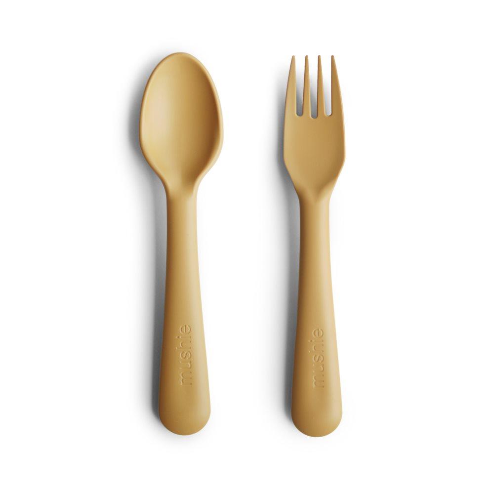 Mushie | Fork and Spoon Set