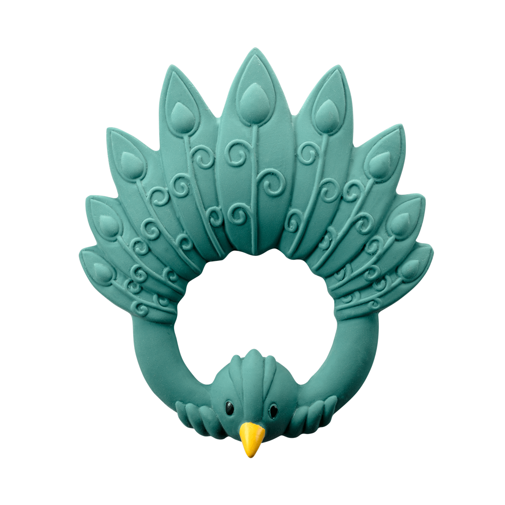 Natruba | Rubber Teether - Peacock