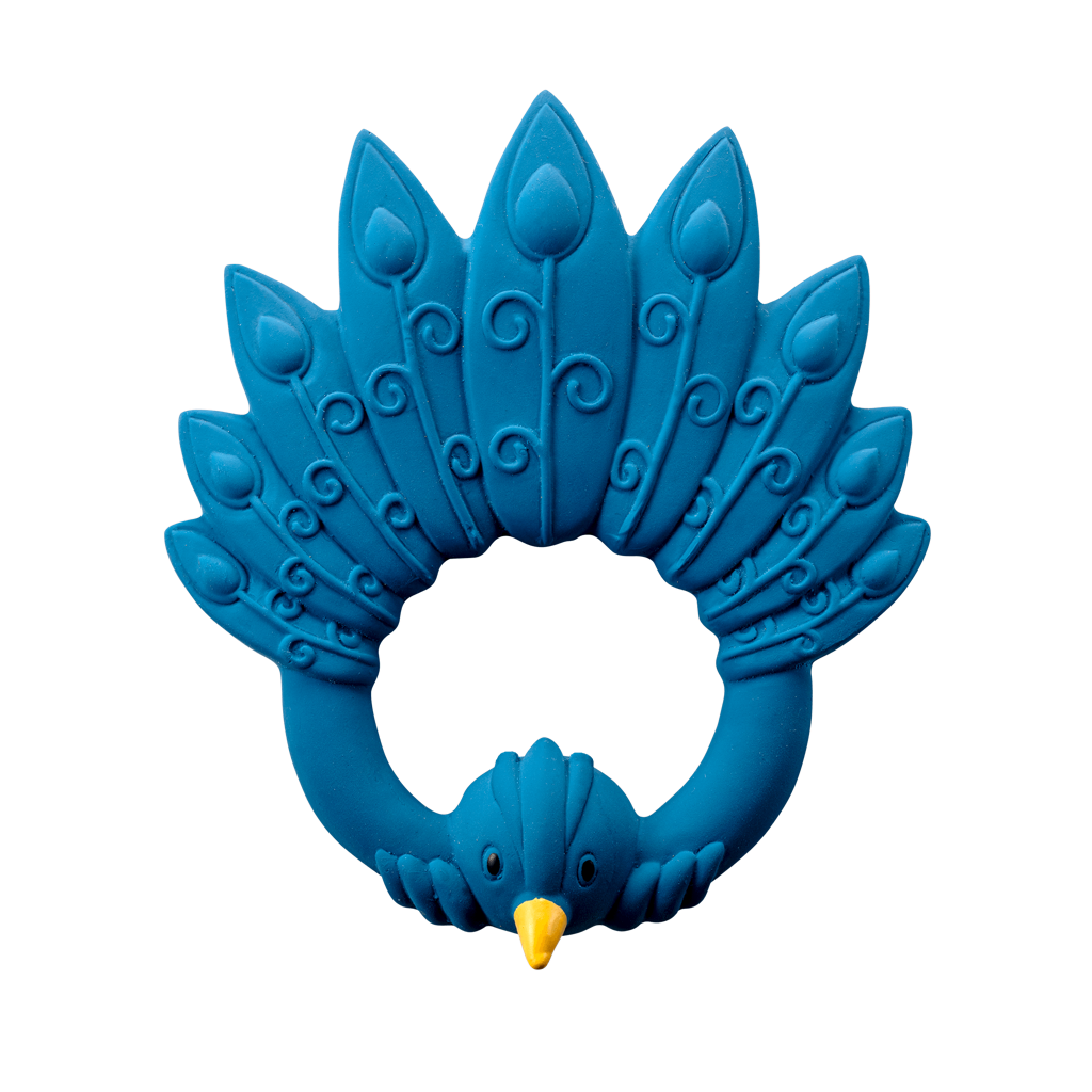 Natruba | Rubber Teether - Peacock