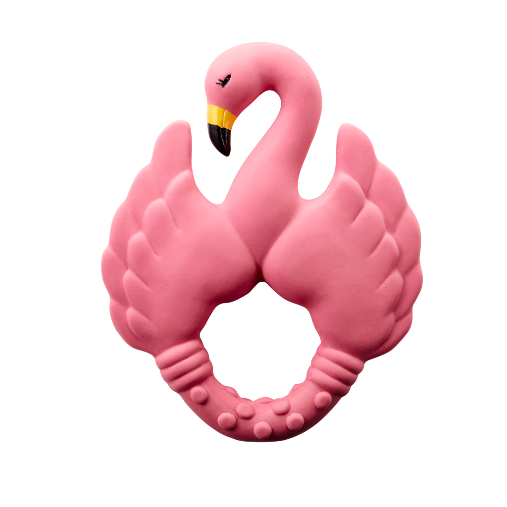 Natruba | Rubber Teether - Flamingo