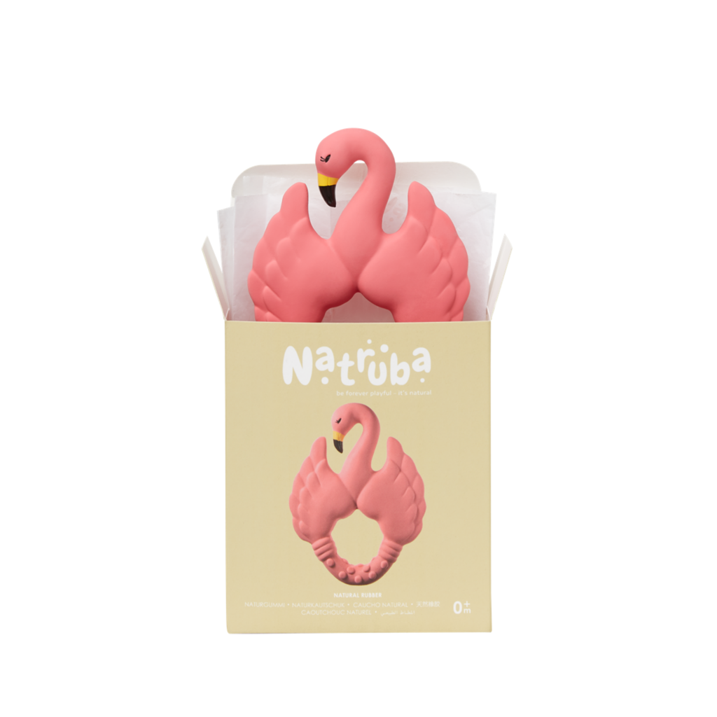 Natruba | Rubber Teether - Flamingo