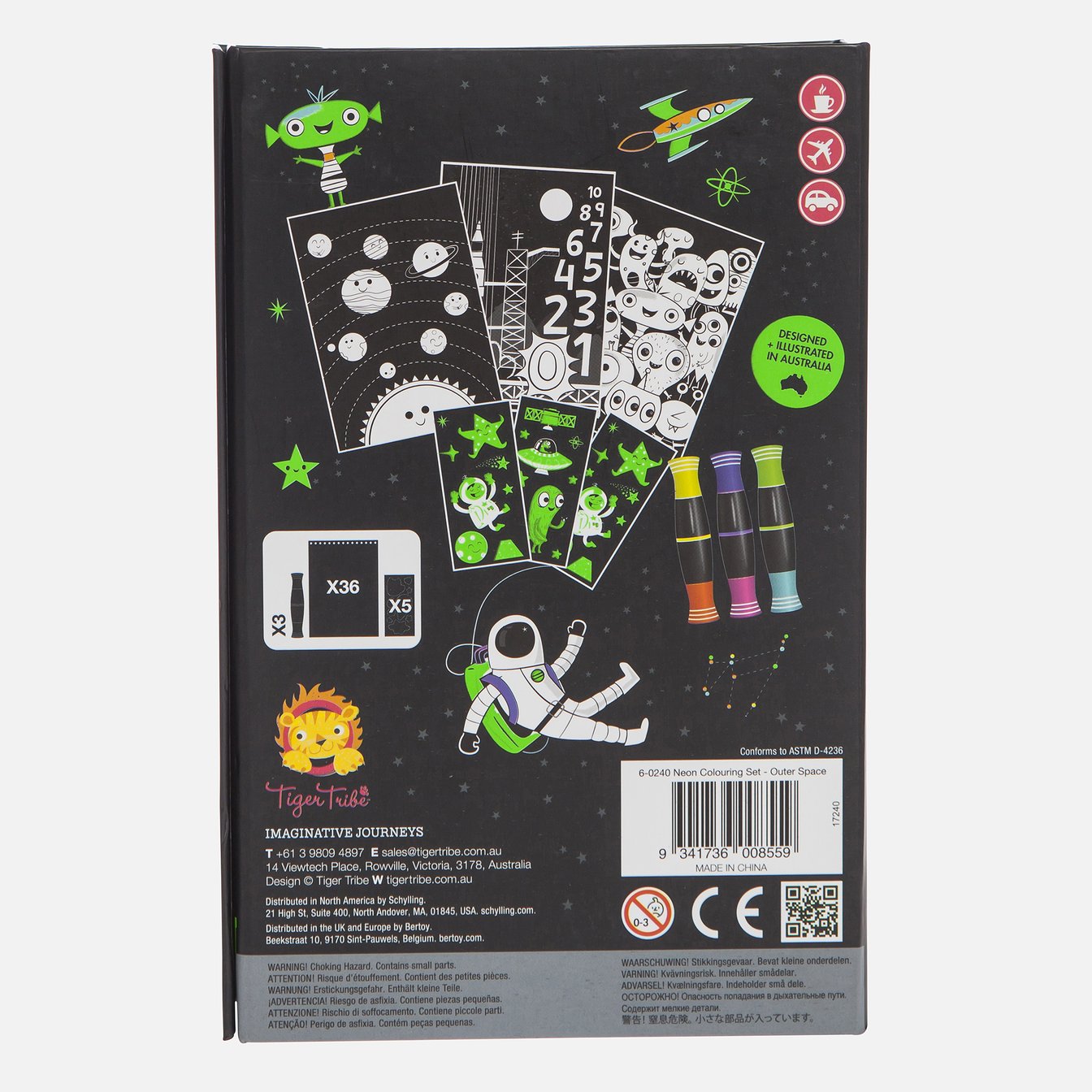 Tiger Tribe | Colouring Set - Neon Outer Space