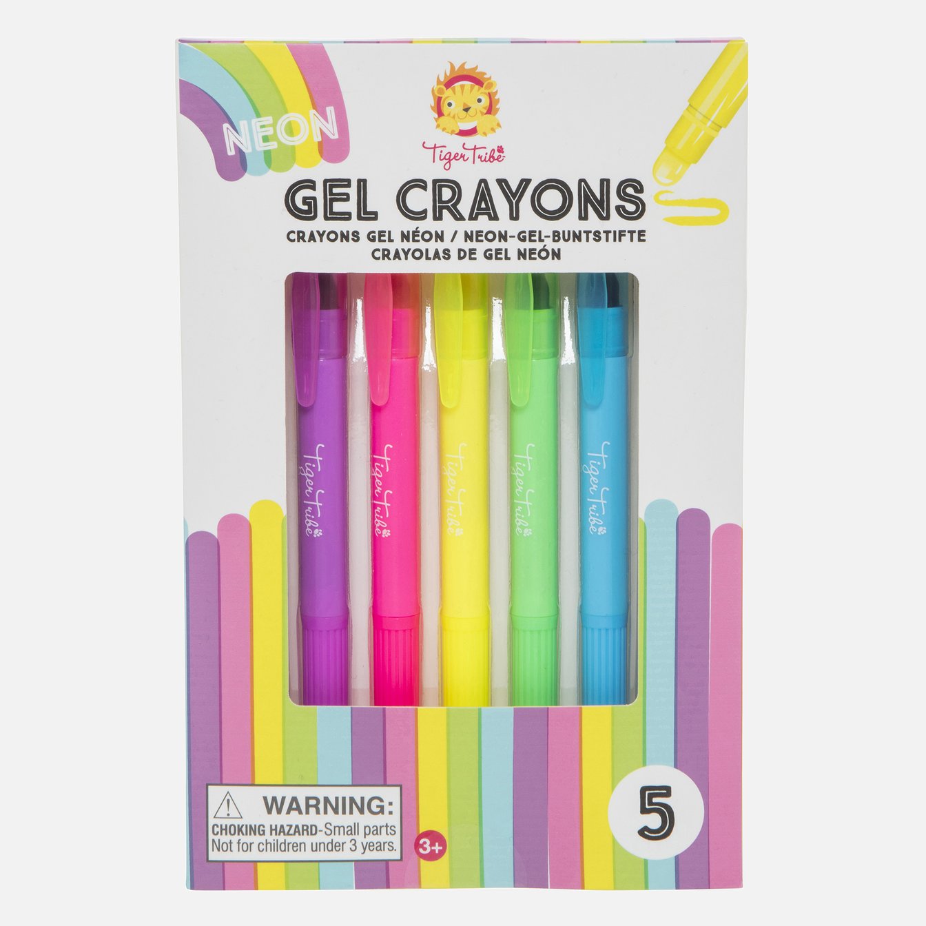 Tiger Tribe | Neon Gel Crayons - 5pk