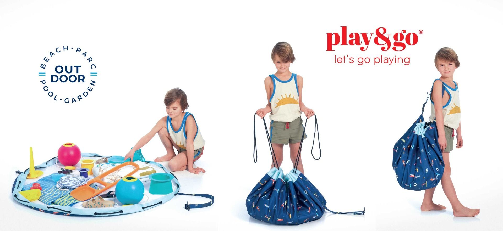 Play & Go | Outdoor Toy Storage Bag & Play Mat - Surf