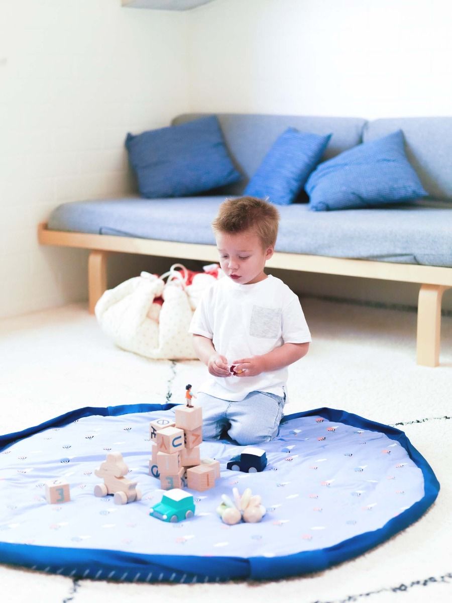 Play & Go | Soft Toy Storage Bag & Play Mat - Air Balloons