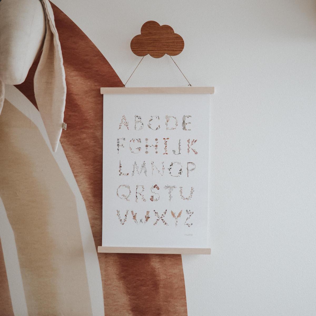 Mushie | Alphabet Floral Poster