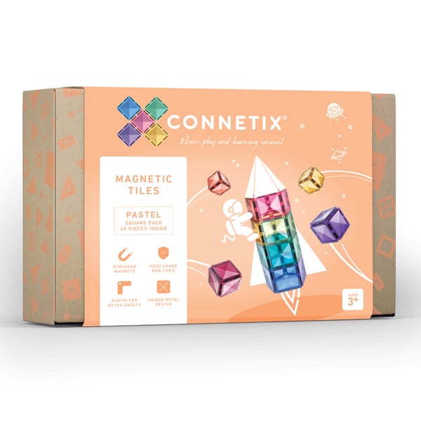 Connetix | Pastel Square Pack - 40pc